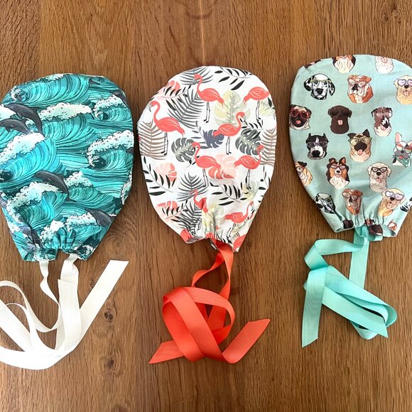 NWOT 10 Surgical Caps bundle for short hair, scrub caps, scrub hats, surgery hat - Picture 13 of 16